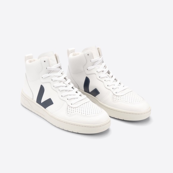 Veja V-15 Leather White Nautico High Top Women's size 9.5 - Picture 6 of 16